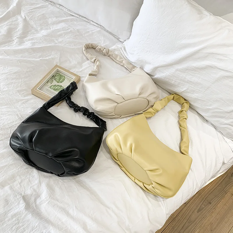 

2021 Spring and Summer New PU Ladies Bag Fashion All-match One-shoulder Armpit Bag Simple Baguette Bag Shoulder Bags Ladies