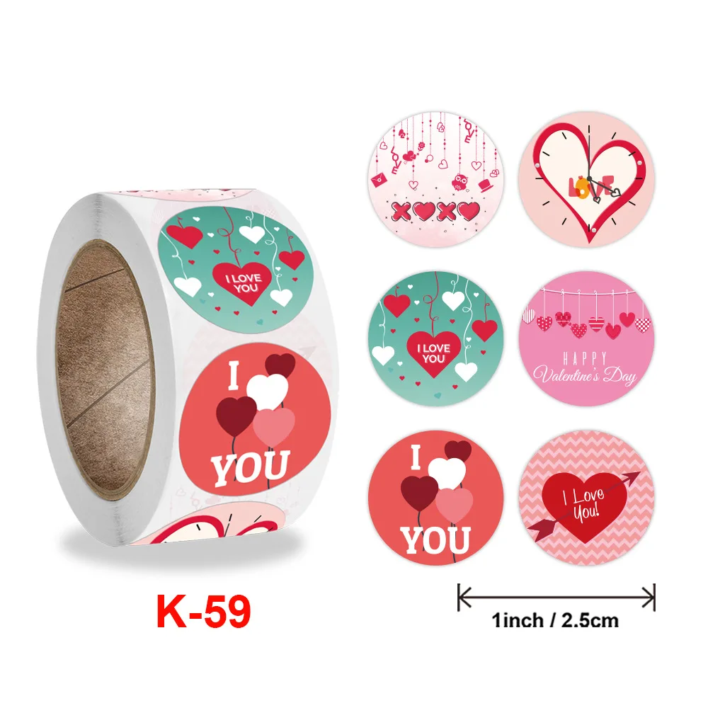 500 шт. 1 дюйм с надписью I lOVE YOU (я тебя люблю) наклейки счастливый подарок ко Дню