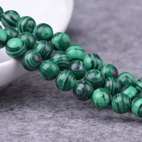 synthesis malachite beads 46810mm natural loose spacer bead for jewelry making diy bracelet accessories