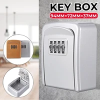key lock box wall mounted zinc alloy key safe box weatherproof 4 digit combination key storage lock box indoor outdoor