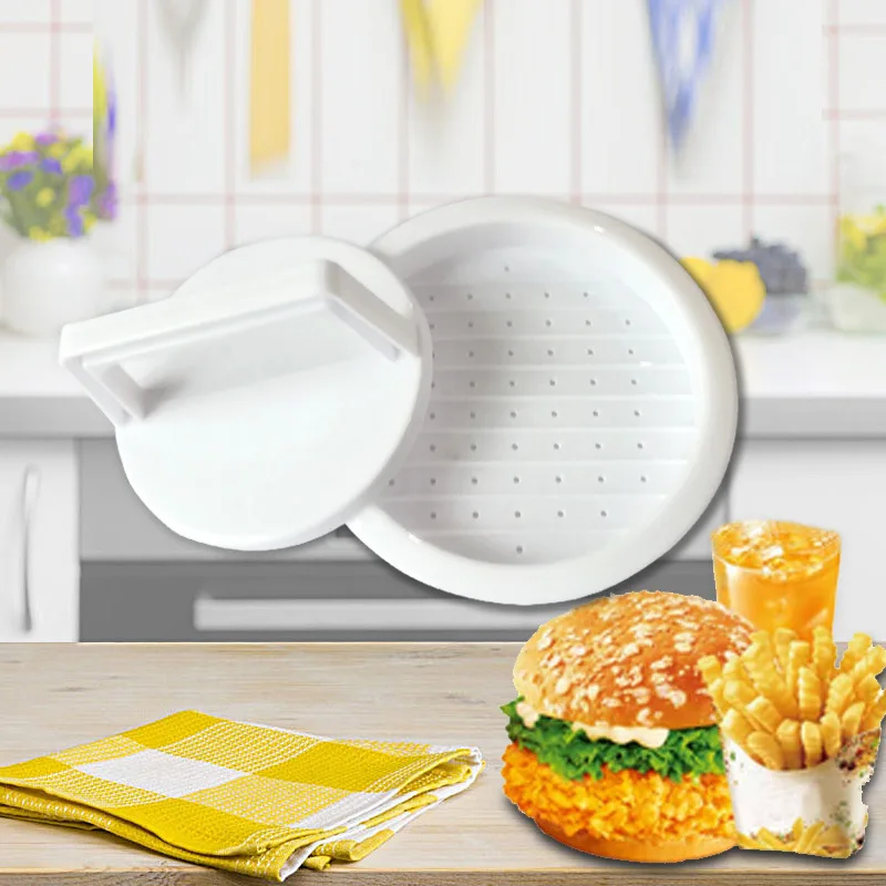 

Round Shape Hamburger Press Patty Machine Food-Grade Meat Beef Grill Stuffed Burger Presser Patty Maker Mold Mould Kitchen Tool