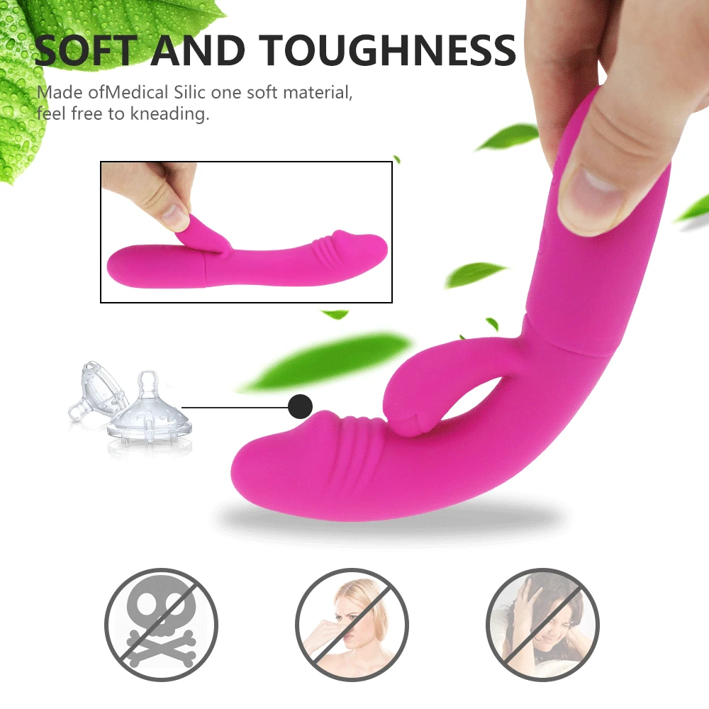 Мягкий вибратор кролик полностью силиконовый фаллоимитатор вибраторы точки G