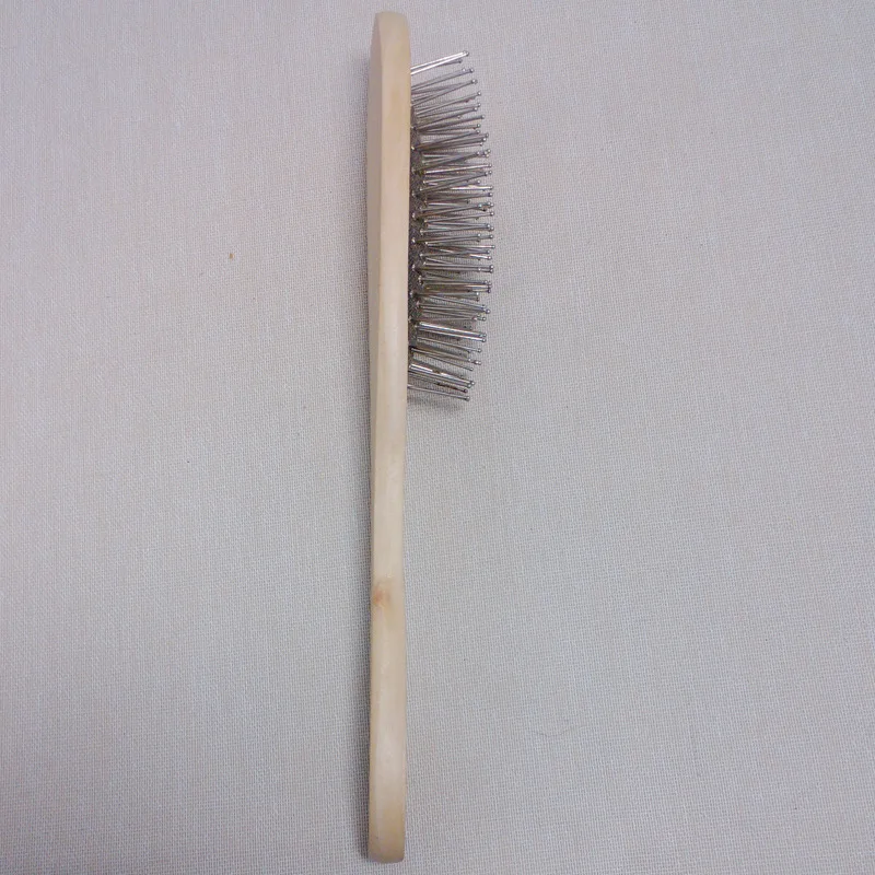 

Массажная щетка для волос с деревянной ручкой, с металлическими штифтами, гребень с черной воздушной подушкой, EY669