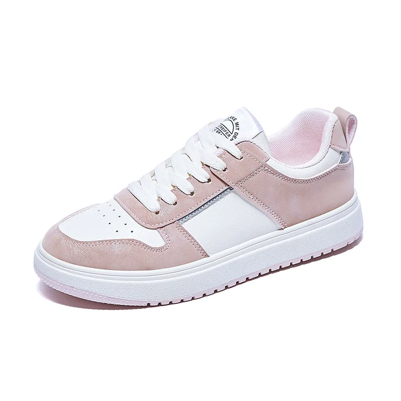 

Nice Spring Pop Women Casual Sneakers Fashion Whiter Comfortable Sneakers Women PU Breathable Platform Vulcanized Women's Shoes