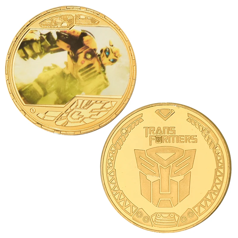 WR Transformers Bumblebee позолоченная монета с монетницей американский оригинальный набор