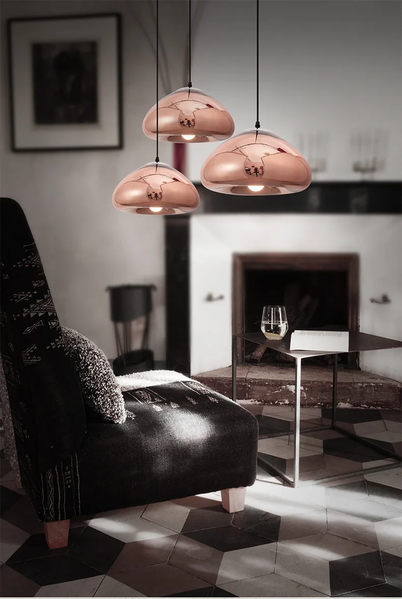 Современный стеклянный подвесной светильник с покрытием Подвесная лампа для