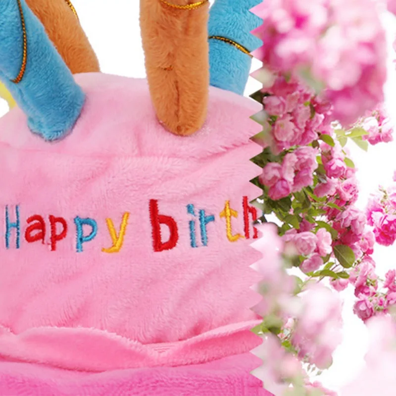 Cute Pets Dog Cats Birthday Caps Adjustable Corduroy Colorful Candles Small/Medium Hat Puppy Cosplay Costume Headwear | Дом и сад