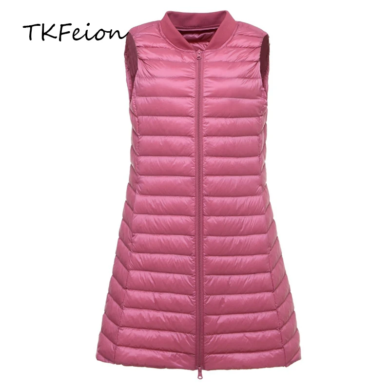 Женская длинная куртка ультра светильник весна лето ветровка на утином пуху