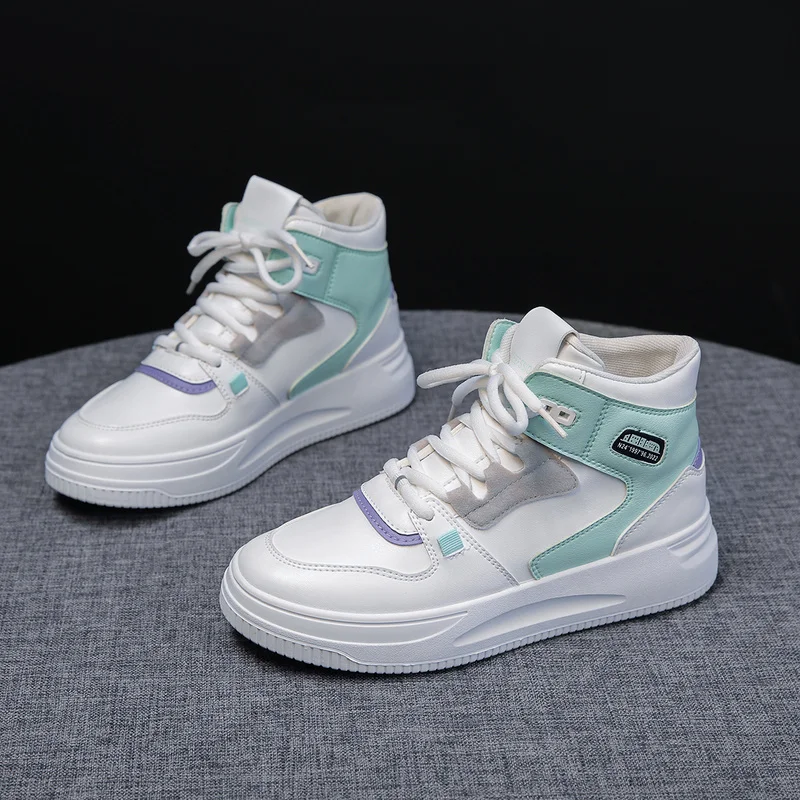 

Женские повседневные ботинки на шнуровке, всесезонные полуботинки из микрофибры, на толстой платформе, спортивная обувь