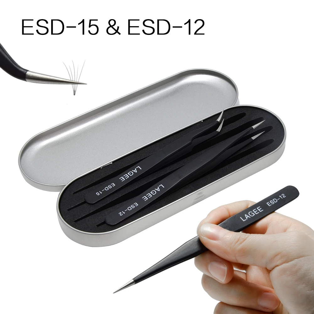 LAGEE Пинцет для наращивания ресниц из Нержавеющей Стали немагнитный прямой и