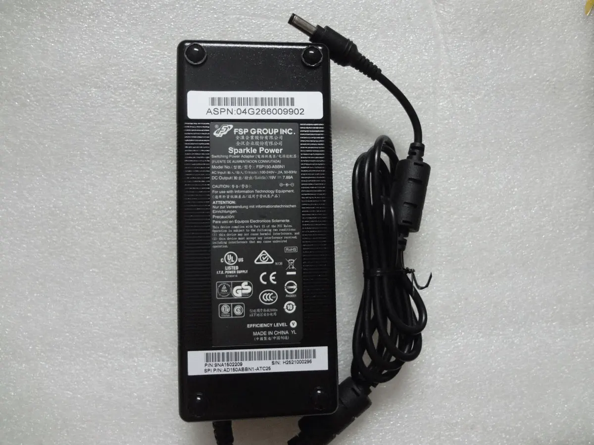 

NEW OEM FSP 19V 7.89A FSP150-ABBN1 5.5mm AC Adapter for Clevo 150W P957HP6 P955EP6 Gaming Notebook Original OEM