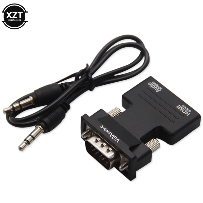 HDMI Женский к VGA Мужской конвертер с аудио адаптером поддержка 1080P выход сигнала +