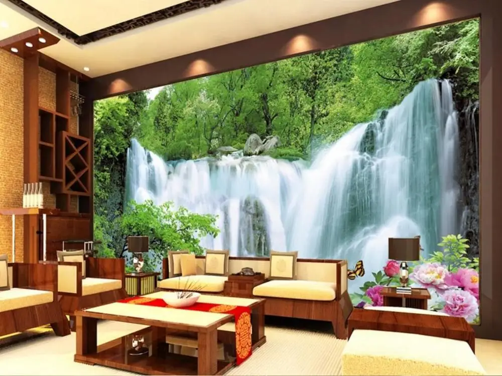 Пользовательские обои 3d водопад вид фото гостиная спальня Конференц зал