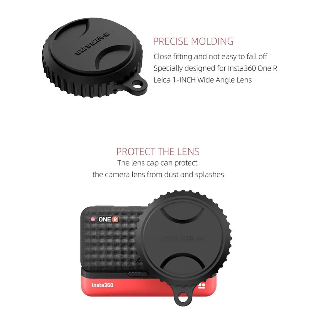 

Silicone Lens Protective Cover For Insta 360 ONE R Leica 1-INCH Wide-Angle Lens Dustproof Protection Cap Camera Accessories