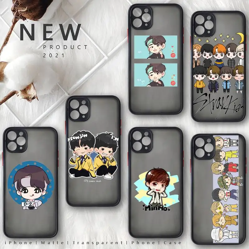 

Stray Kids Phone Case For iphone 13 12 11 8 7 plus mini x xs xr pro max matte transparent cover