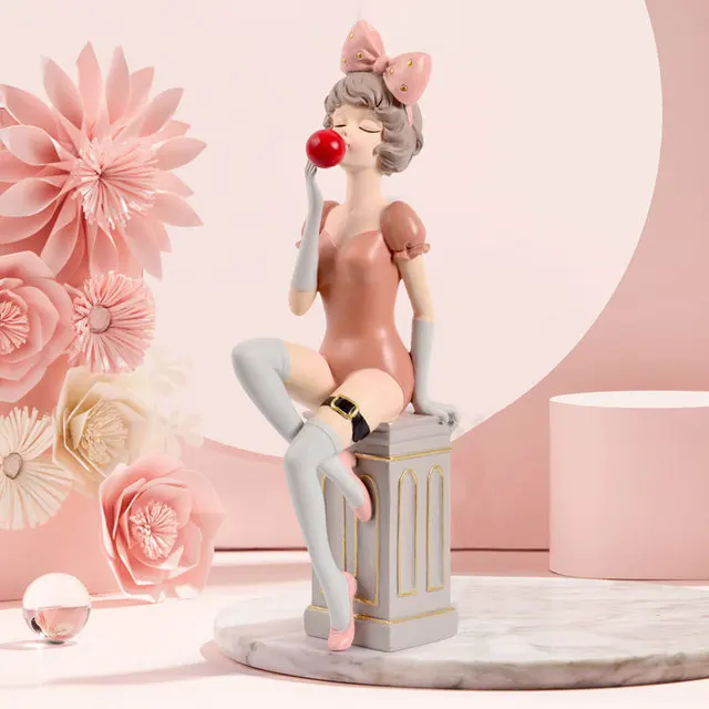 Скандинавская полимерная Сексуальная Современная Статуя Девушки украшения для