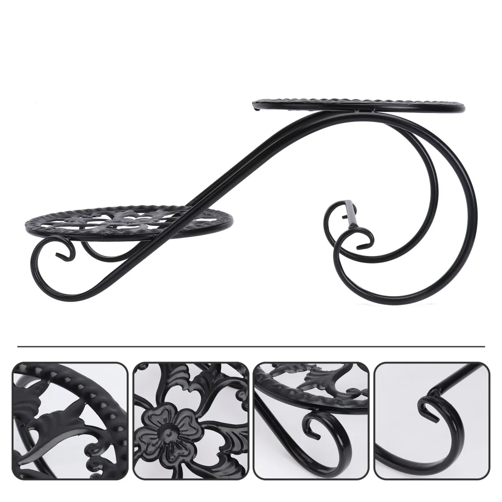 

1pc Creative Iron Craft Flowerpot Rack Balcony Garden Plant Pot Rack Plant Rack