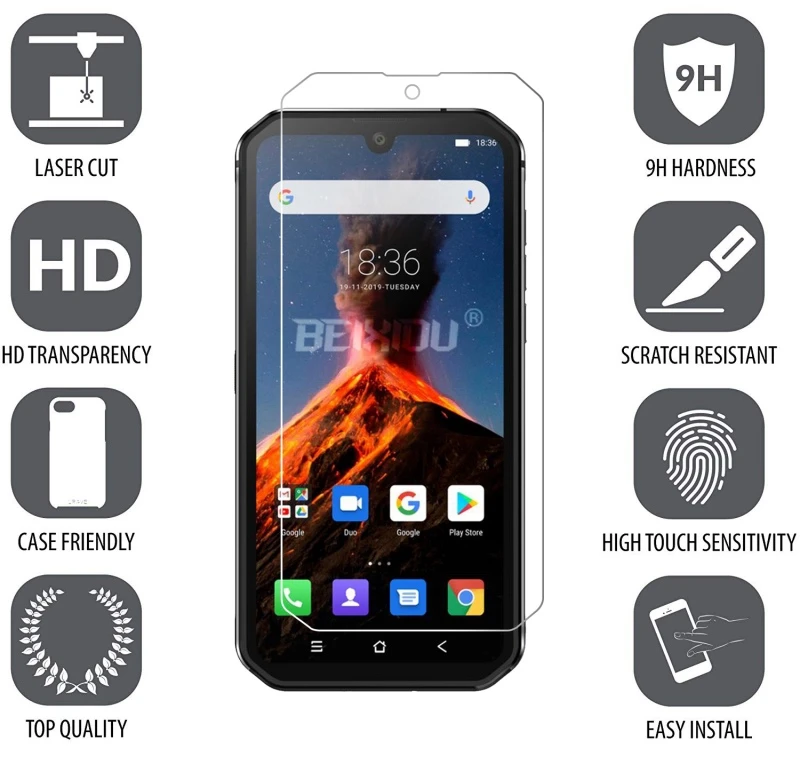 2 шт Полное закаленное стекло для Blackview BV9900 защита экрана 2.5D 9h защитная пленка |