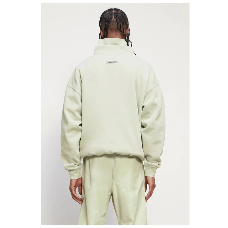 

FOG Essentials double-line high collar loose fleece thickened hoodie High Street Men's and women's reflective cotton hoodie