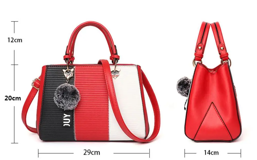 2020 ins Ladies Messenger bags Hairball Ornaments Totes Patchwork Handbag large capacity Crossbody Shoulder Bags Women Handbags | Багаж и