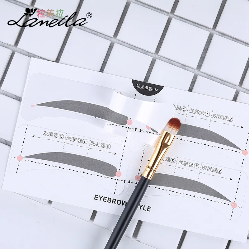 Shaking Voice Network Red-Easy to Understand Eyebrow Stickers 5-piece Pack Easy Learn Portable Thrush Card A607 |