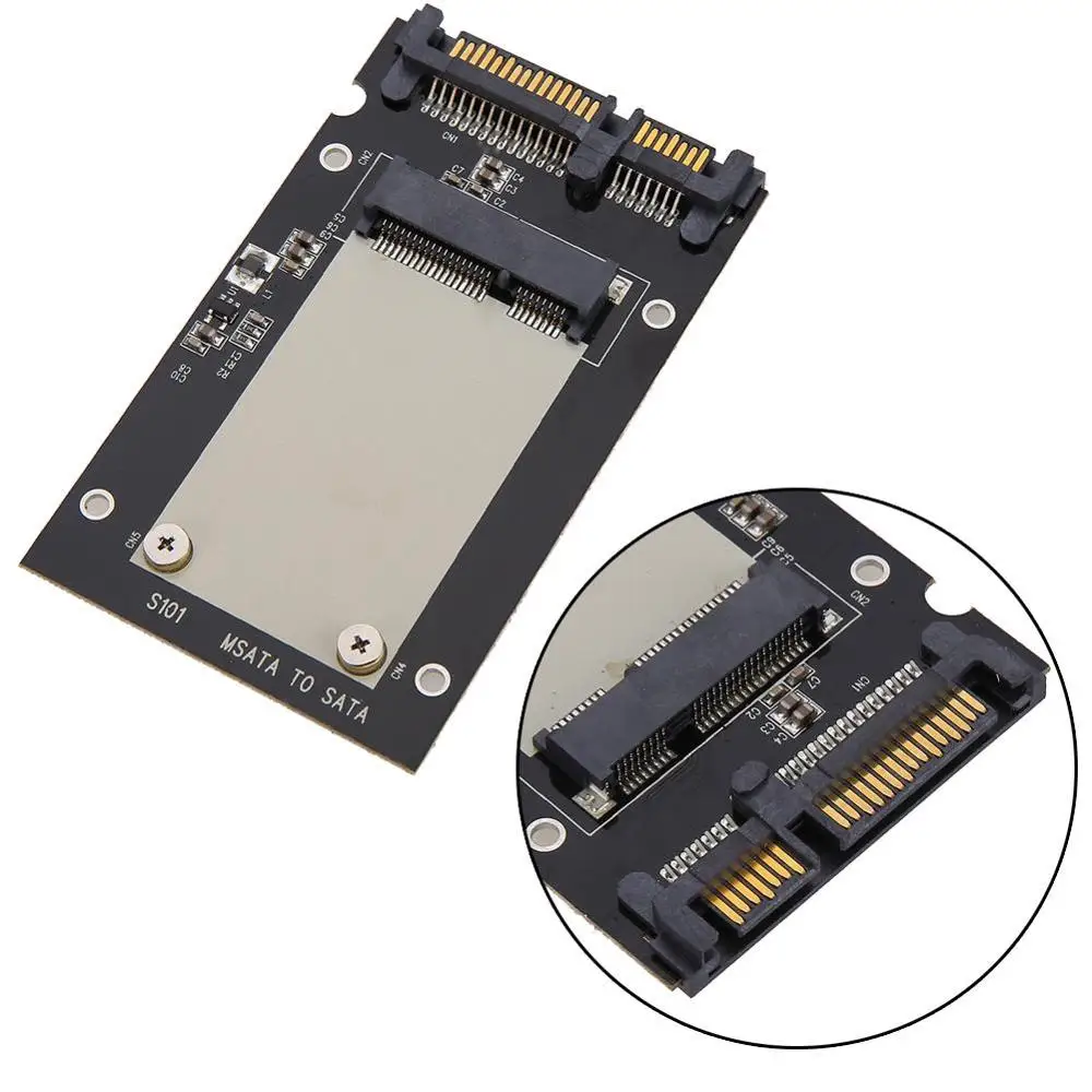 

Переходник MSATA SSD на 2,5 дюйма SATA, переходная карта для компьютера, чехол для SSD 50x30 мм, поддержка Windows Vista, Linux, Mac
