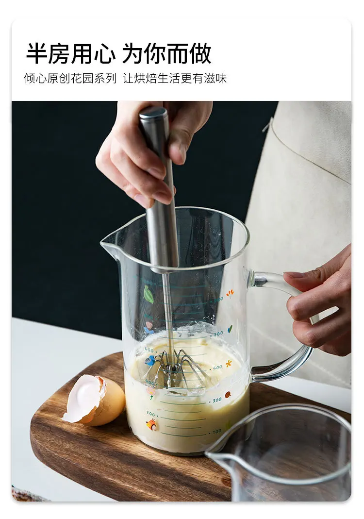 

Creative High Borosilicate Baking Glass Measuring Cup With Graduated Kitchen Milk Cup Heat Resistant Microwave Oven