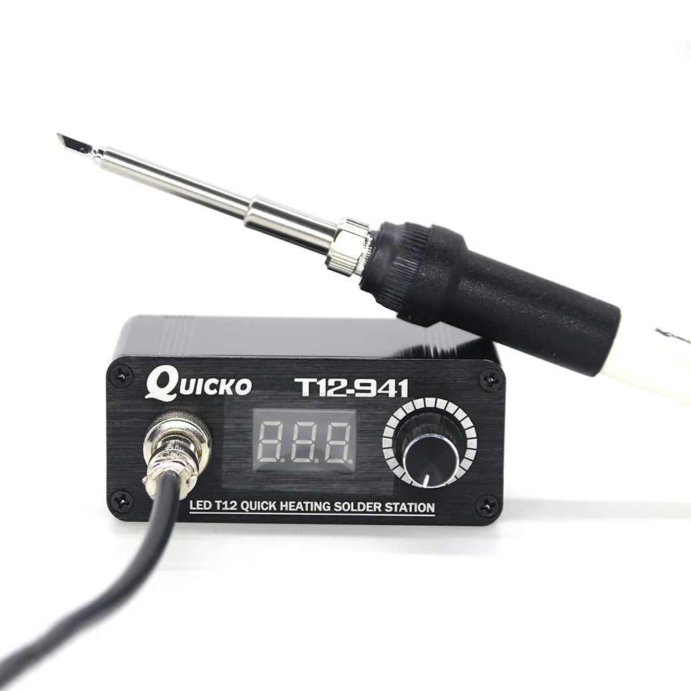 MINI T12 LED soldering station electronic welding iron DC Version Portable Digital Iron T12-941with T12-907 or P9 handle | Инструменты
