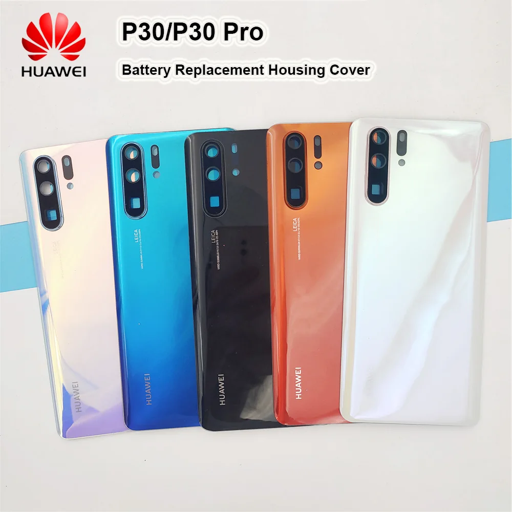 100% Оригинальный Huawei P30 Pro Крышка батарейного отсека задняя стеклянная панель