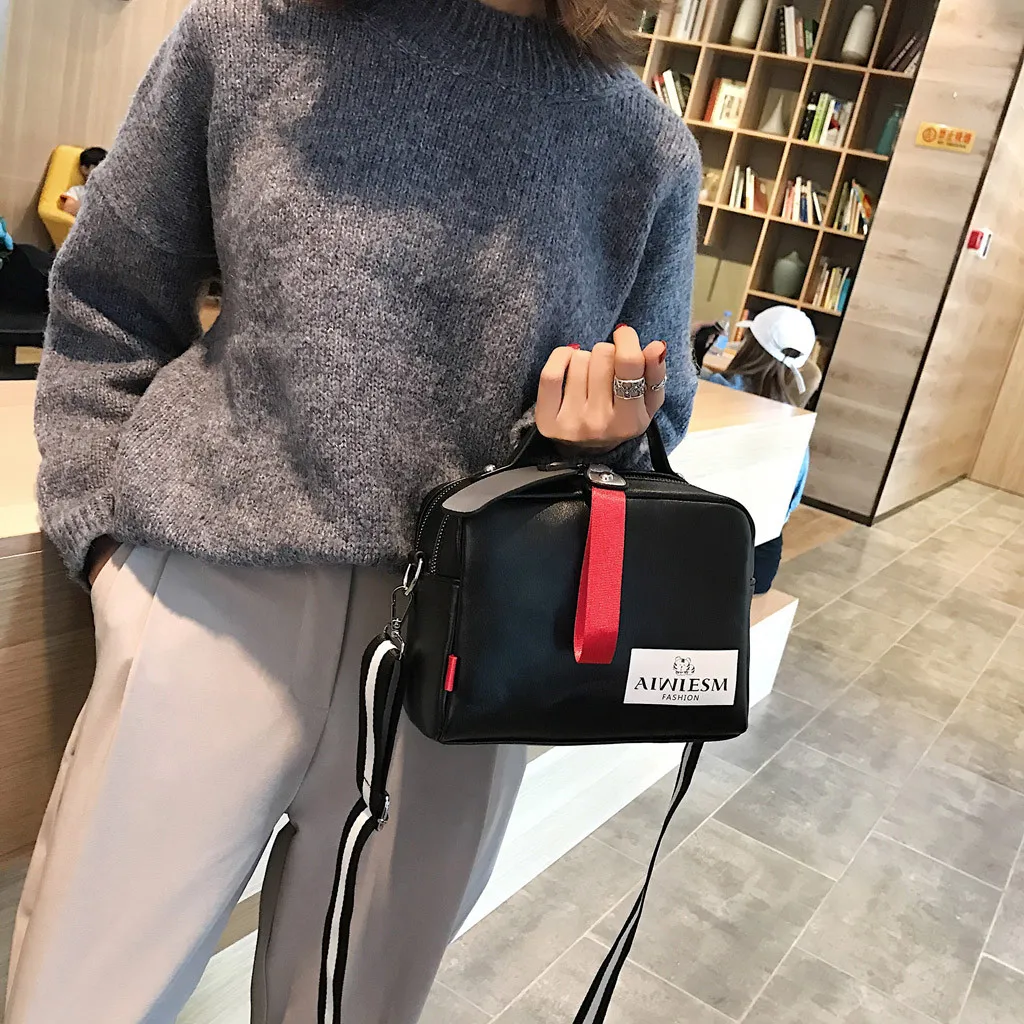 

Crossbody Bag For Women Double zipper Solid Color Shoulder Bags Hot Sale Handbag Leather Messenger Bags Shopping Tote New