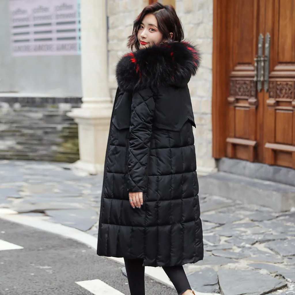 HSU Новые пальто женские зимние свободные длинные хлопковые стеганые куртки