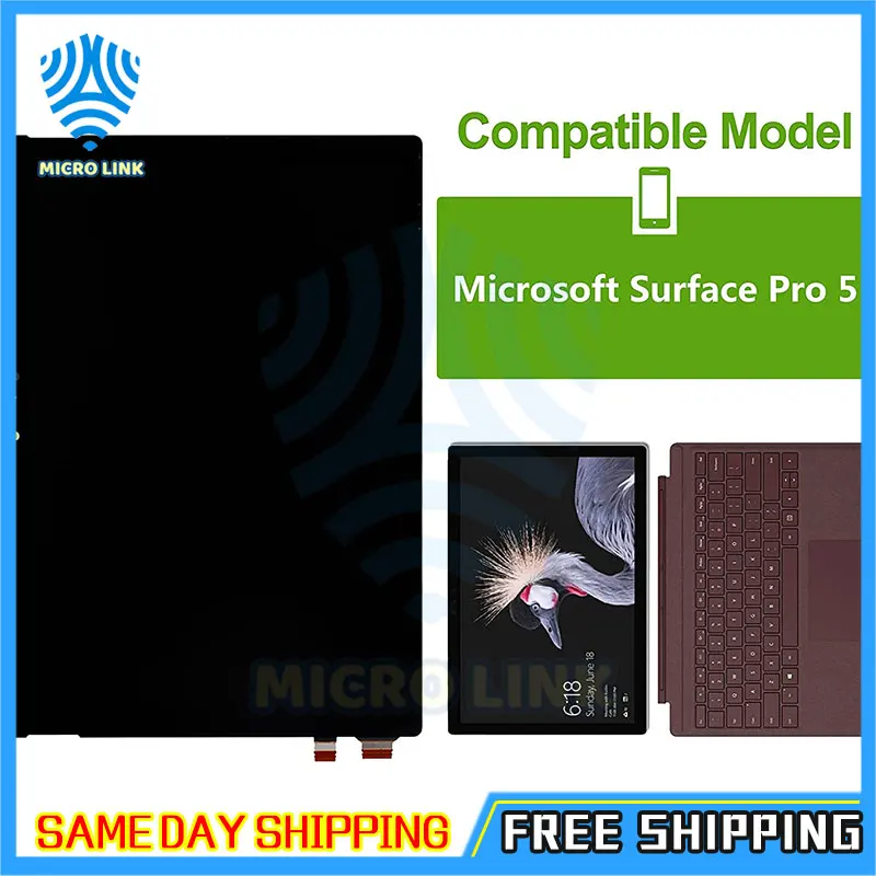 

Original Pro 5 LCD For Microsoft Surface Pro 5 1796 LCD Display Touch Digitizer Assembly LP123WQ1 For Microsoft Surface Pro5 Lcd
