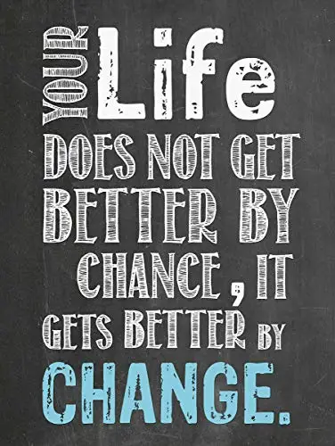 

Life Chage Metal Tin Signs Wall Art Plaque Garden House Signs 8"X 12"