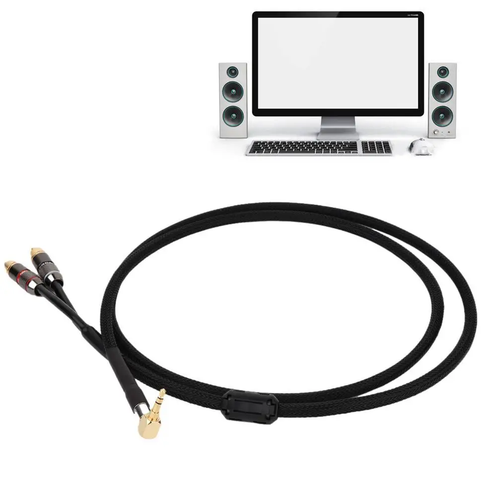

Male To 2RCA Male Gold-plated Cable 3.5 Auxiliary To Dual RCA Audio High-end Cable Red And White Audio Cable