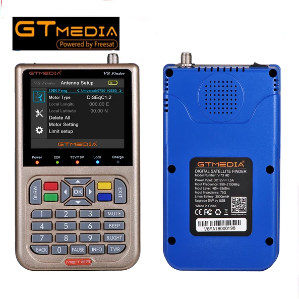 Gtmedia v8 finder 10 шт. метр Замена freesat v8 finder satfinder DVB-S2 MPEG-4 vs satlink 6933 10 шт