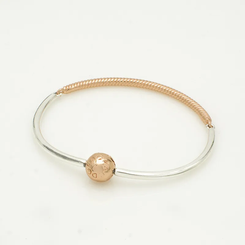 Panjia браслет Новые моменты три цепи серебряная основа цепочка розовое золото