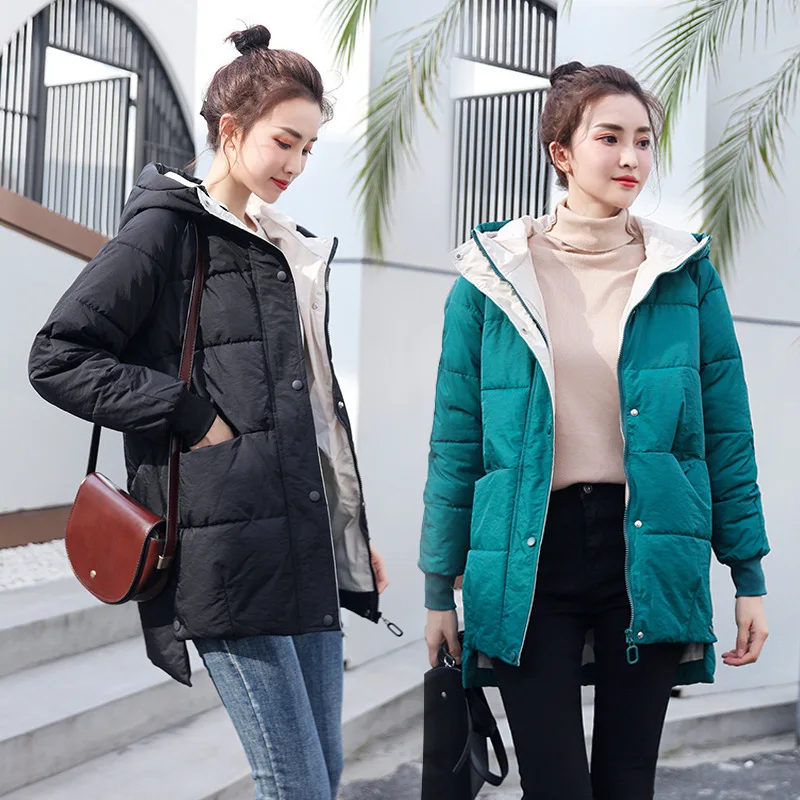 Горячая Распродажа пуховая парка зимняя Корейская версия студенческой куртки