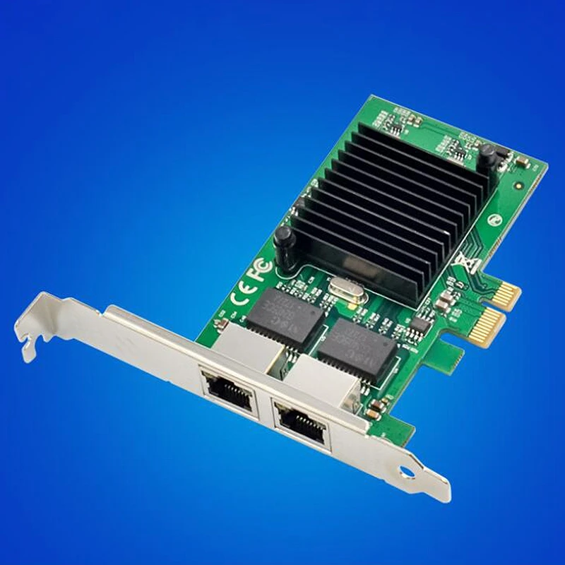 

PCI-E X1 Gigabit Ethernet Electrical Port Network Card 1000M PCIe Dual Electrical Port RJ45 Network Card 82575EB