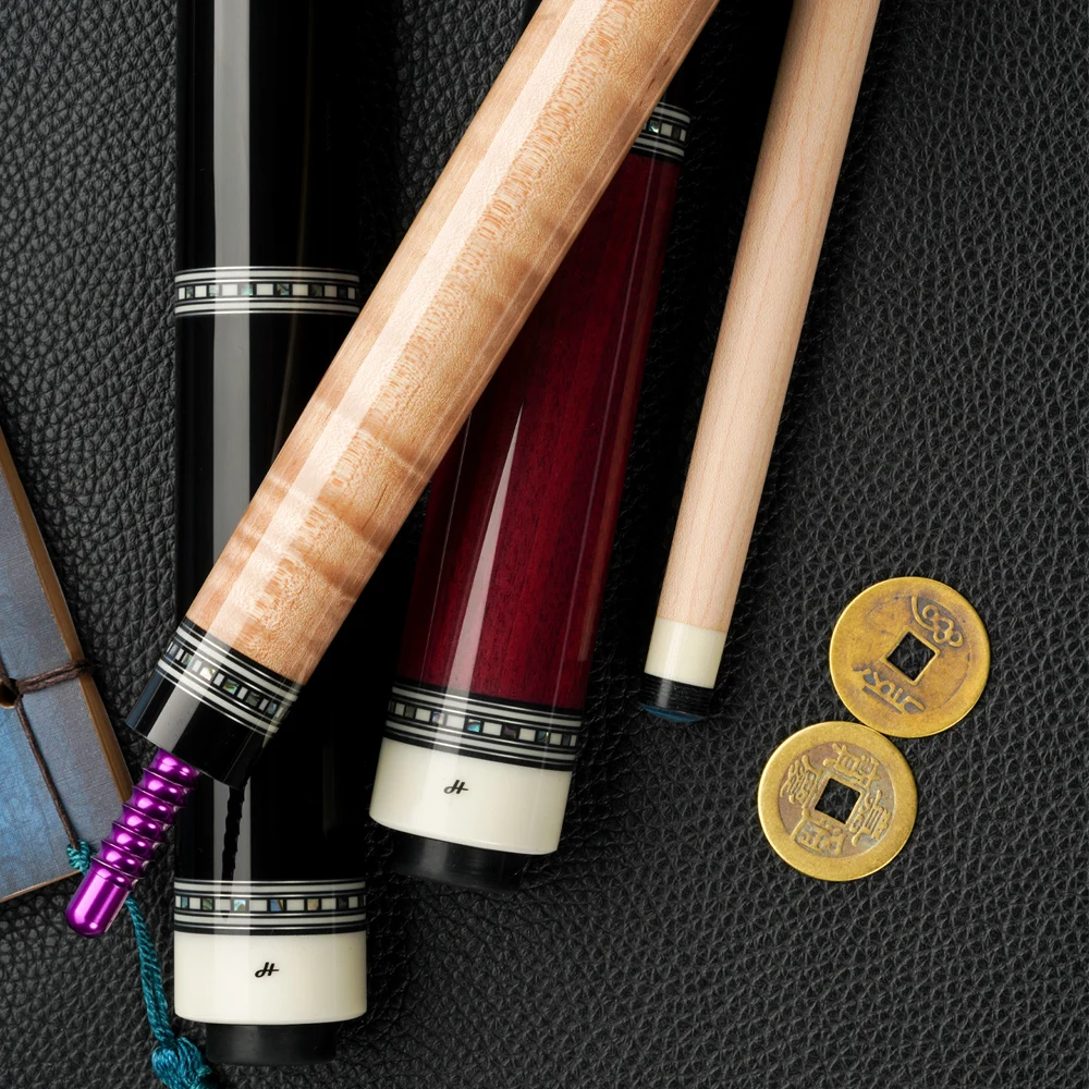 

HOW Carom Cue 3 Cushion Cue 12mm Tip 142cm 3C Maple Shaft 3/8*8 Radial Joint 3 Cushion Cue Hand inlay Billiard Korean Carom Cue