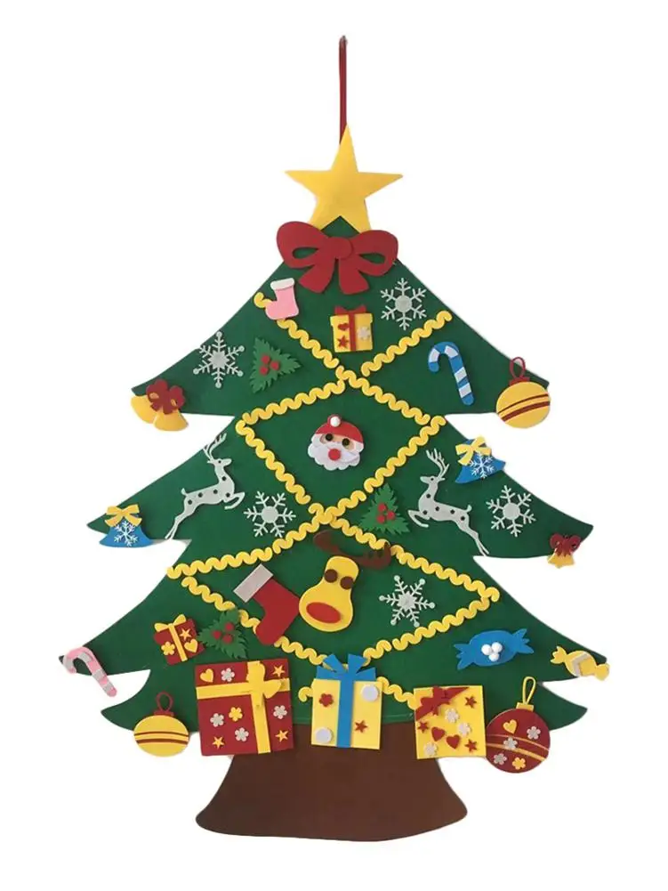 Детский фетр Рождественская елка игрушка &quotсделай сам&quot с 45 шт Украшение для
