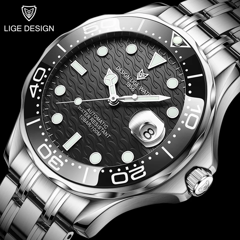 

2021 LIGE Sports Clocks Men Automatic Mechanical Watches 316L Steel Waterproof Mechanical Tourbillon Watch Men Relogio Masculino