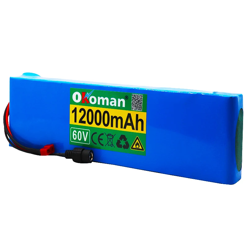 60V 12AH 1000W литий-ионный аккумулятор 67 2 V 12000mAh для электровелосипеда Электрический