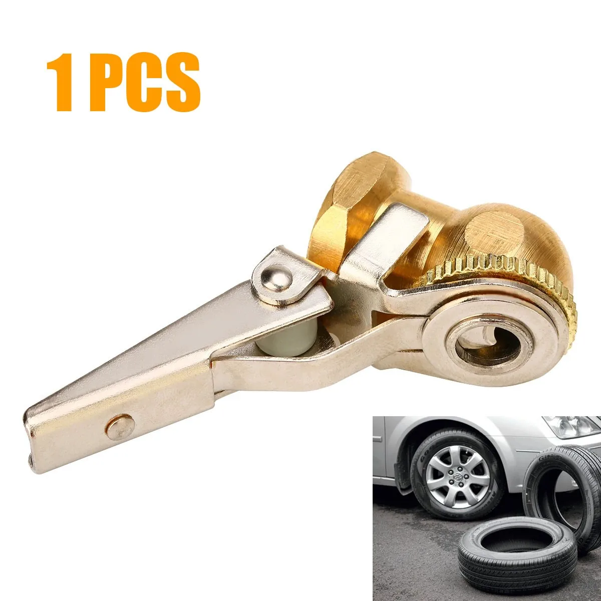 

1pc Inflatable Collet 2.36 X 1.18inch Brasst Inflator With Lever Valve Lock Female 1/4 Inch NPT Inflatable Colle