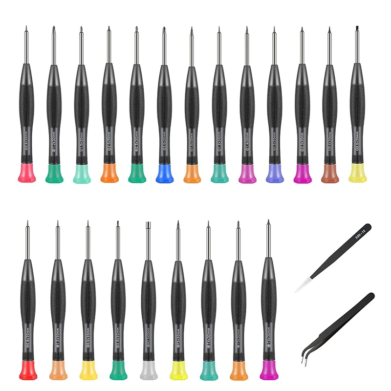 24 Pcs Precision Magnetic Screwdriver Set with Flathead /Star Screwdrivers for Repairing Eyeglass Phone Watch Computer