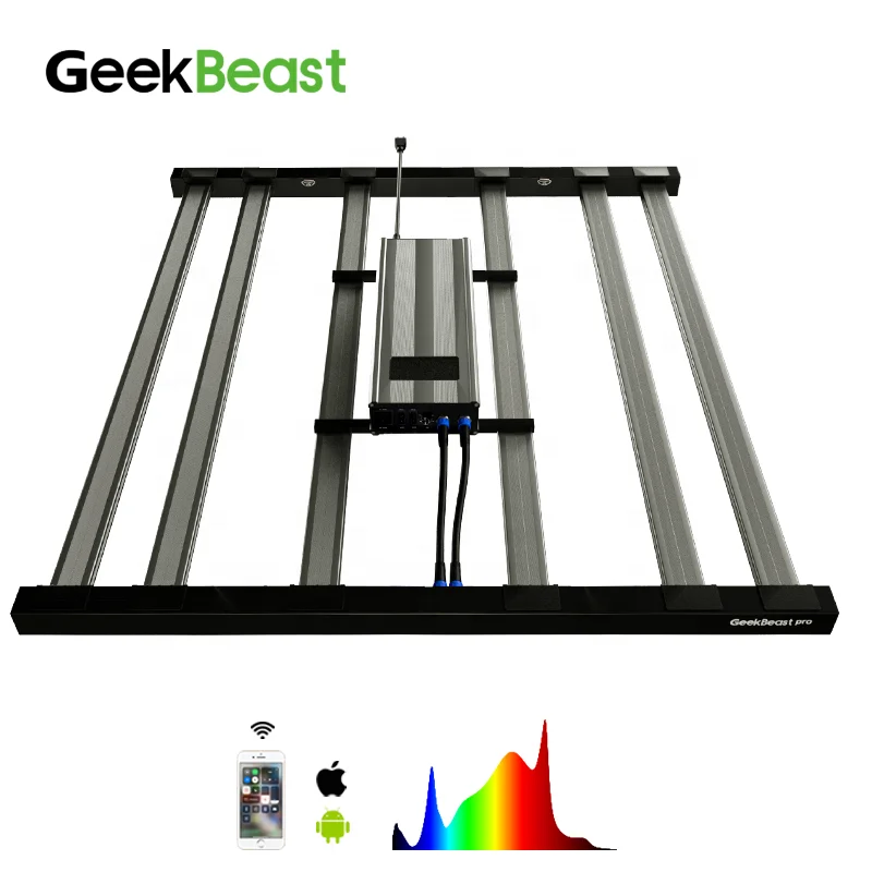 

Светодиодная лампа для посадки GeekBeast Pro 630 Вт High PPFD lm301h lm301b Bluetooth УФ ИК переключатель от Geeklight