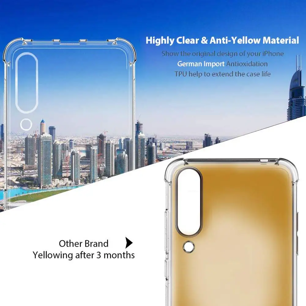 Силиконовый чехол Crystail для Xiaomi Mi 9 SE Explorer усиленная угловая задняя крышка Lite