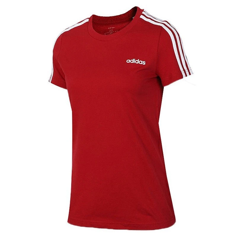 Новое поступление Adidas W E 3S футболка зауженного кроя Для женщин футболки с коротким рукавом спортивный костюм