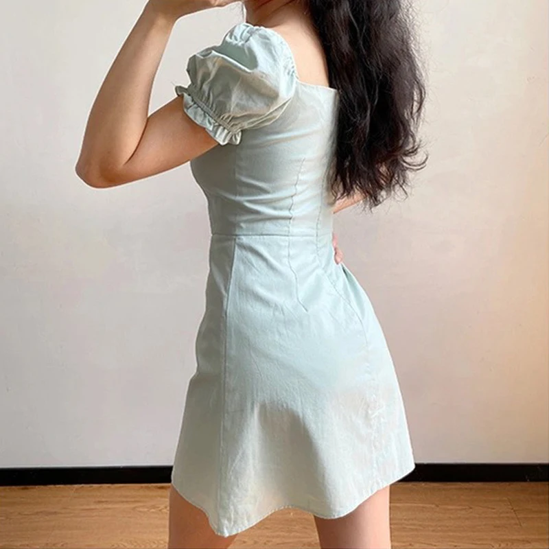 

Sexy Women Puff Sleeve Summer Dress Ladies Off Shoulder High Waist Party Dress Female Short Party Dress Vestidos