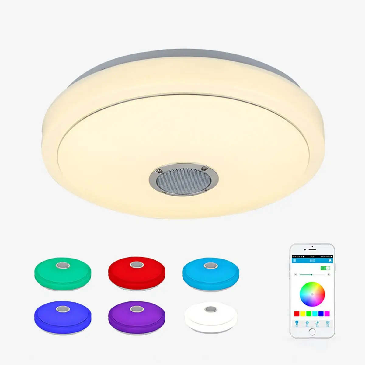 

40/60/80W Modern RGB LED Ceiling Lights Home lighting APP bluetooth Music Light Bedroom Lamps Smart Ceiling Lamp+Remote Control