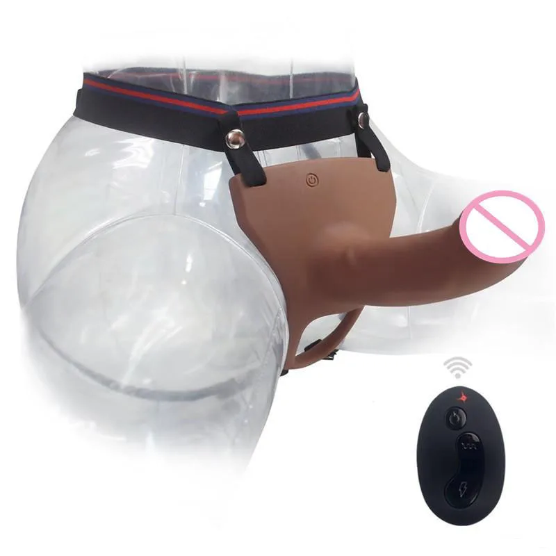 Новый 10 скоростей страпон большой фаллоимитатор полый реалистичный силиконовый